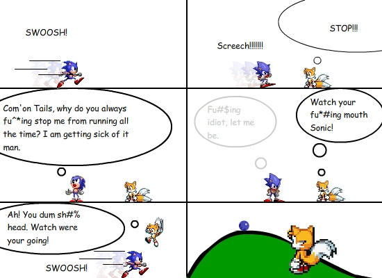 Sonic and Tails fighting by geek23 on DeviantArt