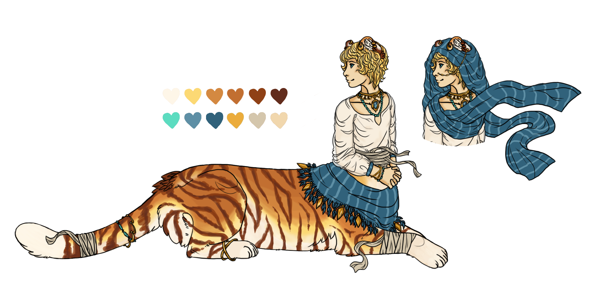Golden Desert Tiger Taur: Gift by TeacupChimera on DeviantArt Golden Desert Tiger Taur: Gift by TeacupChimera on DeviantArt