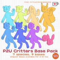 P2U Small Critters Base Pack - 7 species, 9 bases by BloomingHead