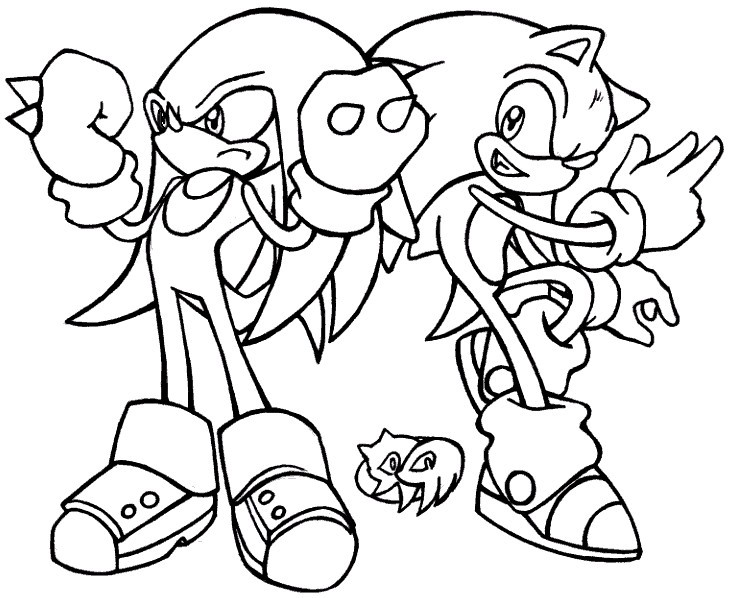 Coloriage sonic shadow the Hedgehog à imprimer