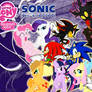 Wallpaper Sonic the Hedgehog and My Little Pony