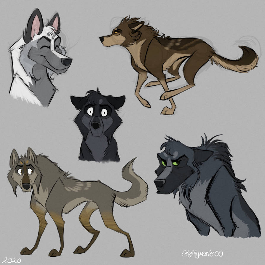 Wolf Doodles by muhreee on DeviantArt