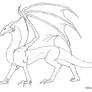 Free Dragon Lineart