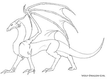 Free Dragon Lineart