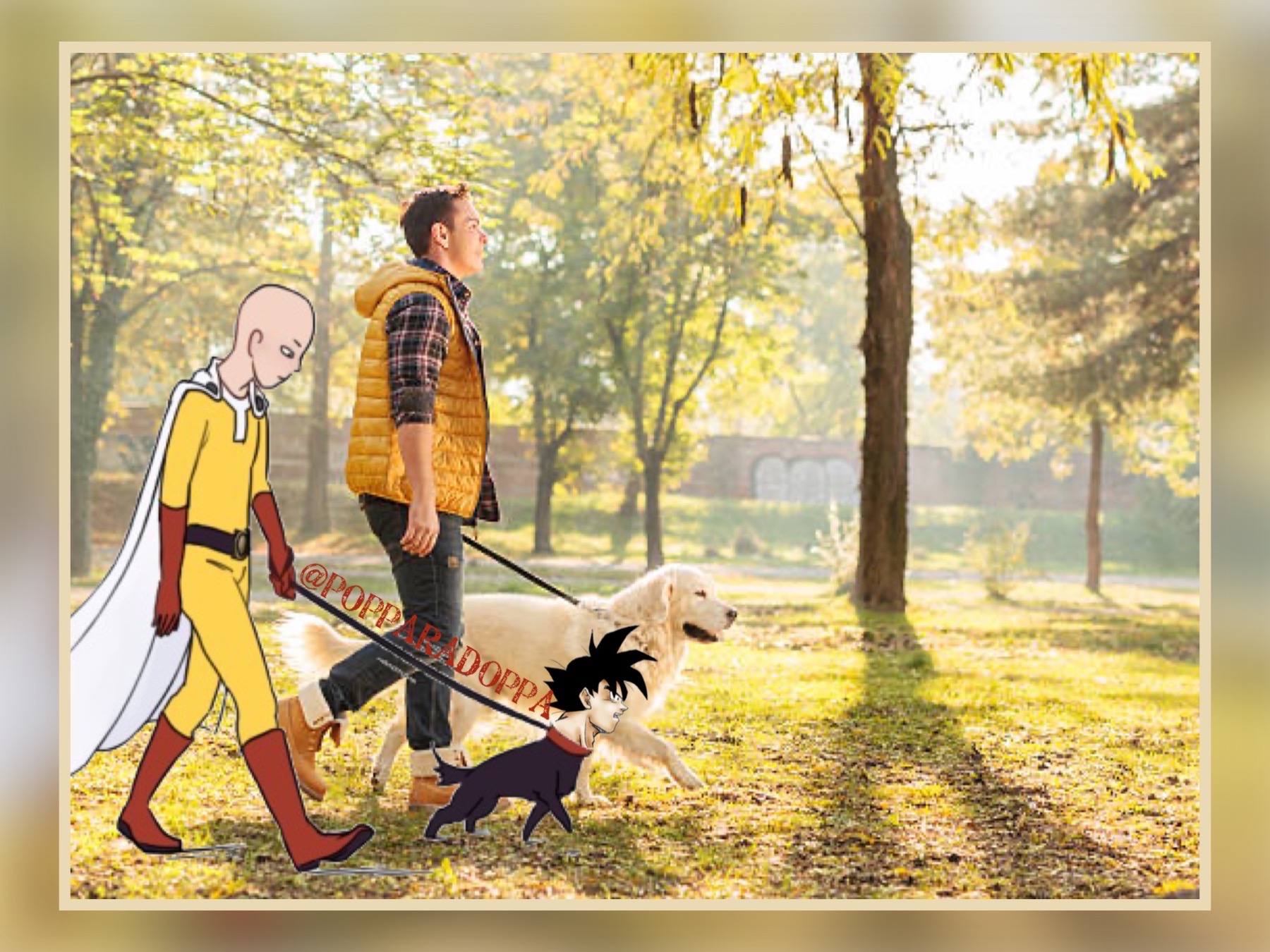 Saitama and his new dog by popparadoppa on DeviantArt