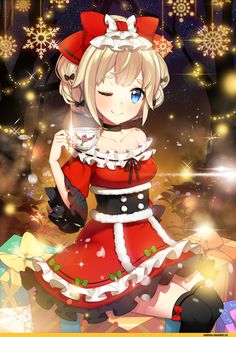 Cute little Christmas anime girl by Darkness8970 on DeviantArt Cute little Christmas anime girl by Darkness8970 on DeviantArt