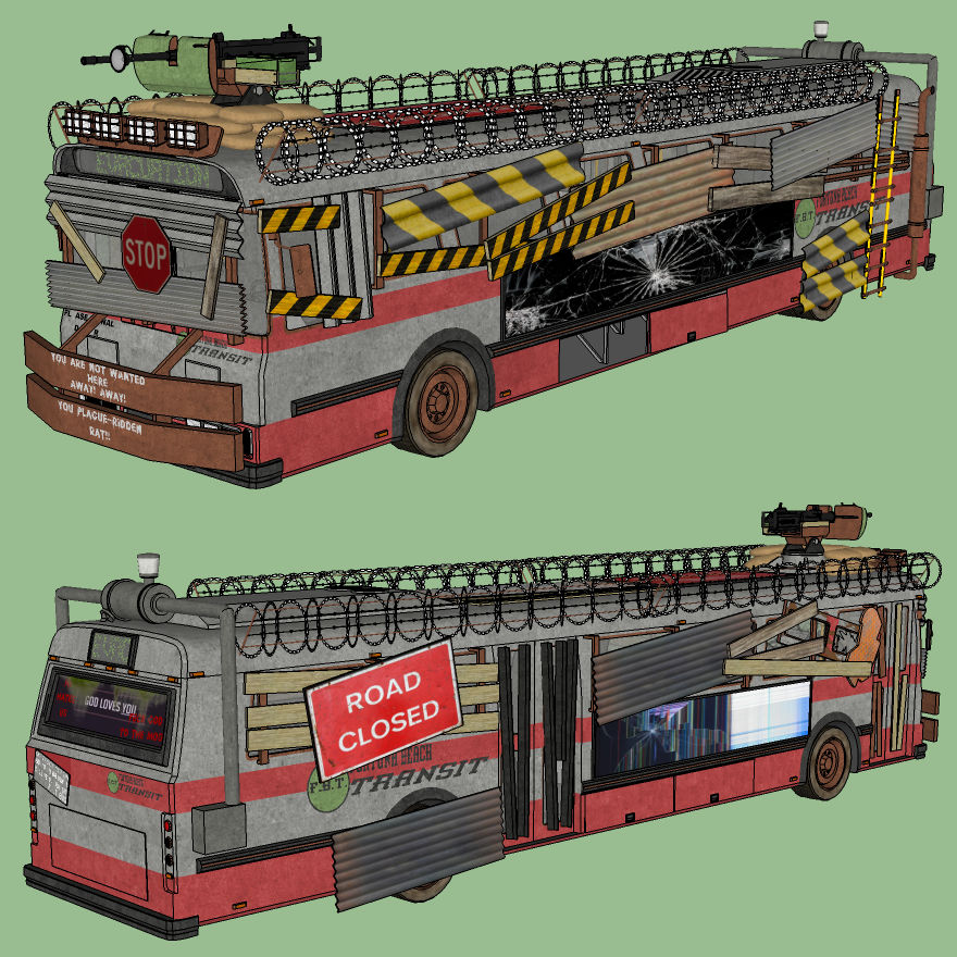Post-Apocalypse - Transit Bus - W.I.P. I by RustyHauser on DeviantArt