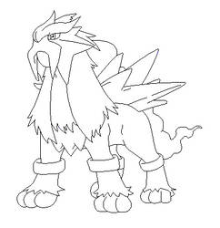 Entei Lineart