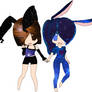 Chibi Me and Bon In Bunny Costumes