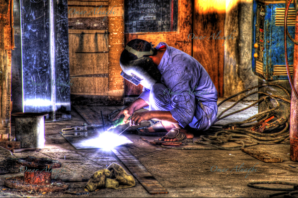 hdr man at work