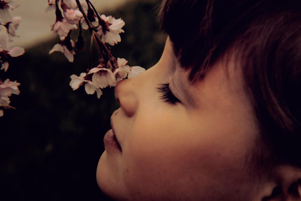 Smelling the flowers