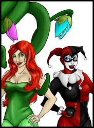 Poison Ivy and Harley Quinn