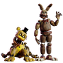 Golden Freddy and Springbonnie (Full body)