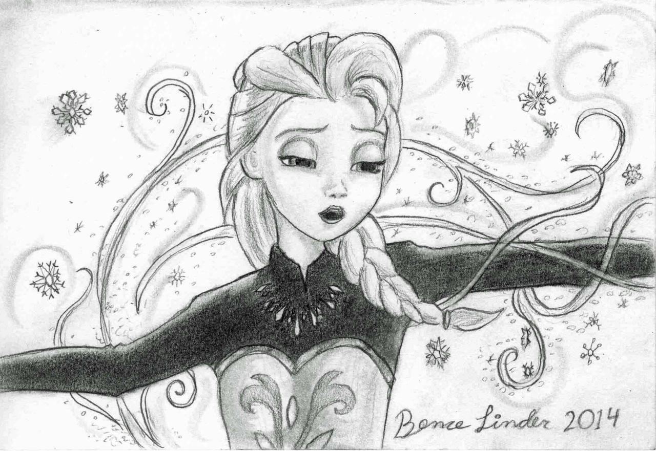 Elsa Pencil Sketch by Nikzt on DeviantArt