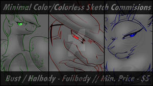 Colorless/Minimal Color Sketch Commisons [Open!] by A-F-T-E-R-G-L-O-W