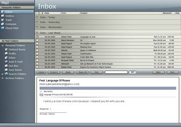 Mail Box Application Interface