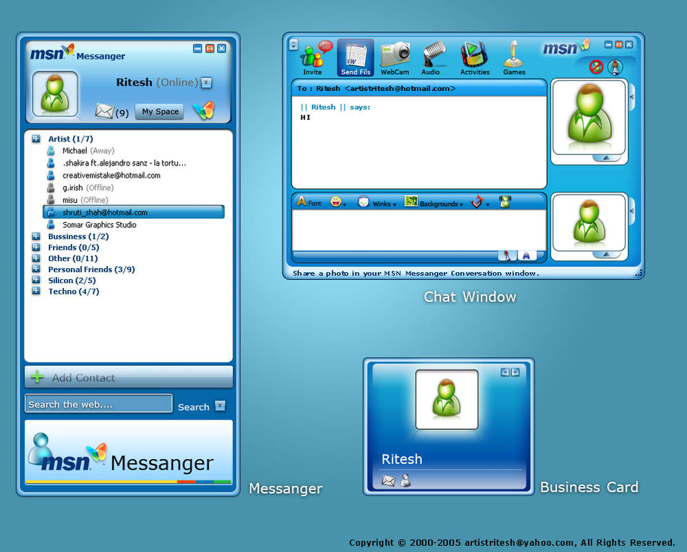 MSN Interface by artistritesh on DeviantArt