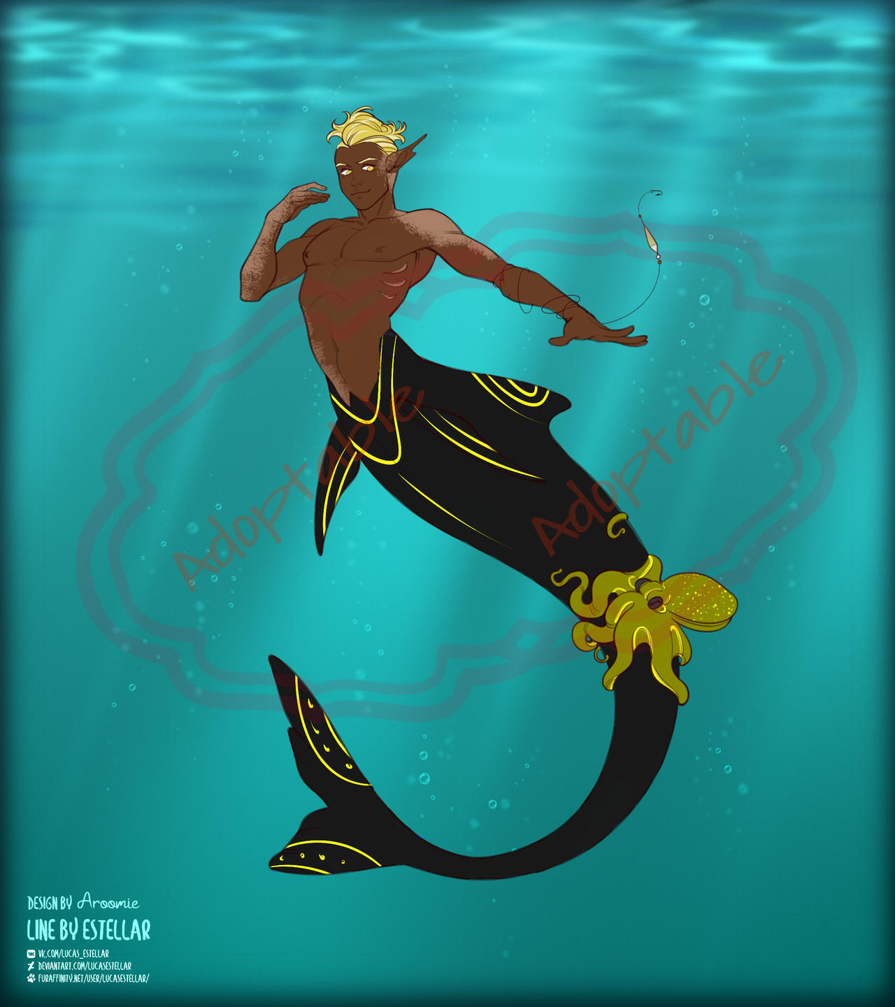 Merman Token Merman Adopt 14 -- OPEN by Aroomie on DeviantArt