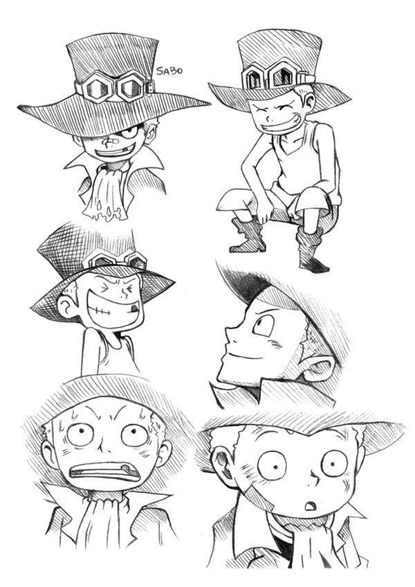 One Piece Sabo Sketches by Angy89 on DeviantArt