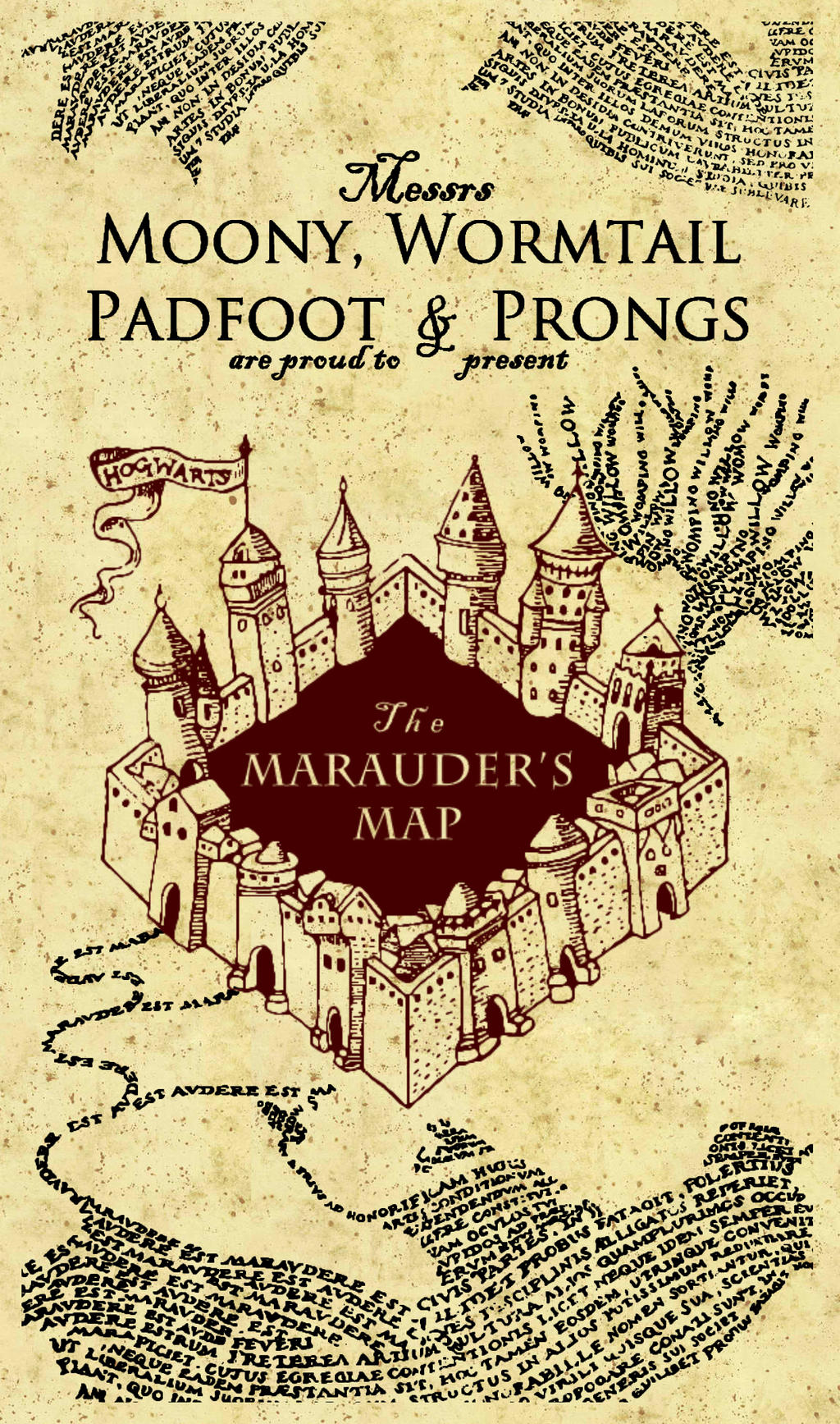 Marauders Map by itsyurimei on DeviantArt