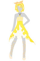 My made up dress for rin KAGAMINE