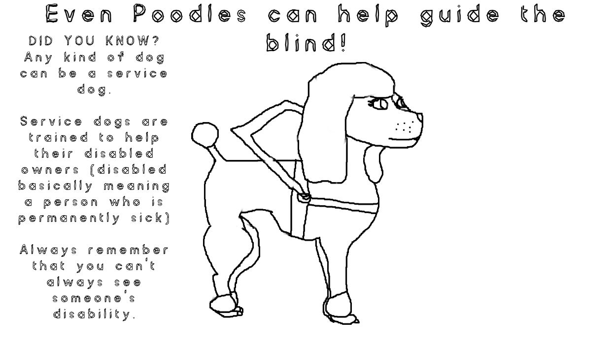 Poodle Guide Dog Children's Coloring Sheet by WingedWolfofHope on ...
