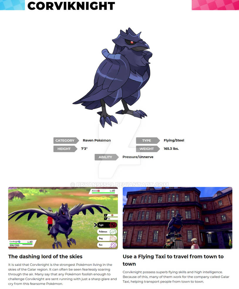 Corvernight Corviknight by Bryan95549 on DeviantArt