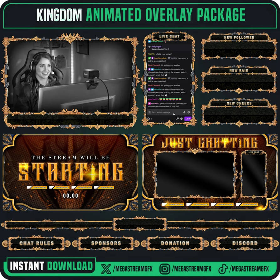 Ark Overlay Deviantart kingdom Animated Stream Overlay Package by Megaxstreamgfx on DeviantArt