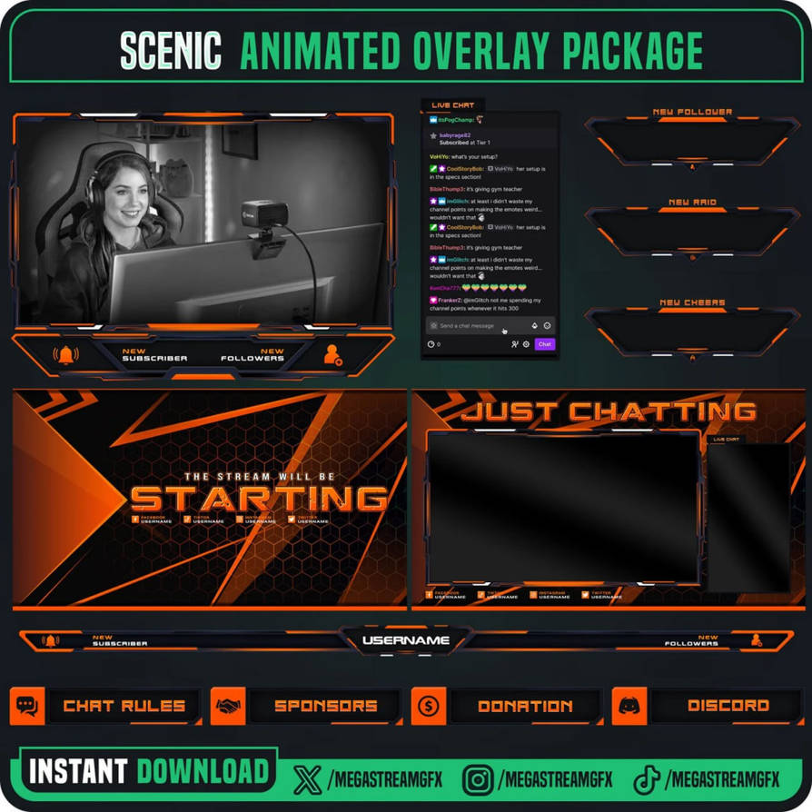 Professional Orange Stream by Megaxstreamgfx on DeviantArt