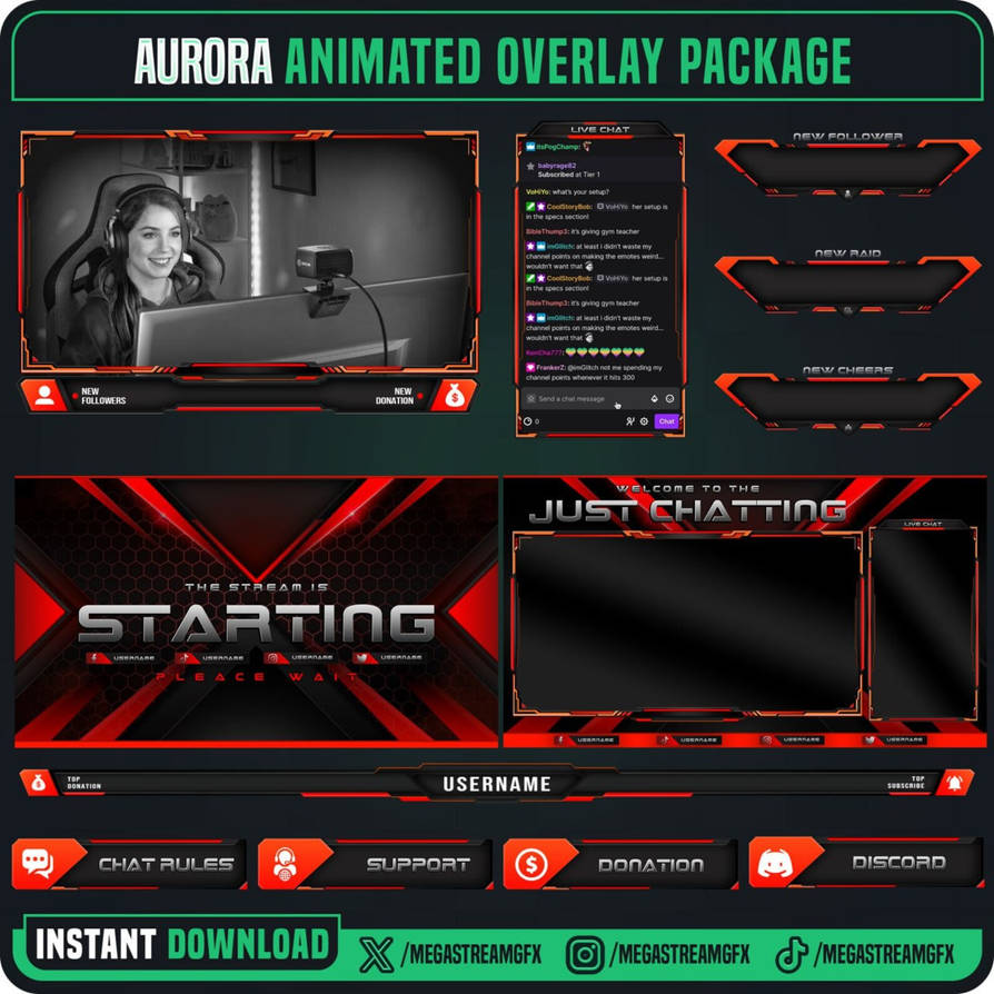 Professional Red Stream Overlay by Megaxstreamgfx on DeviantArt
