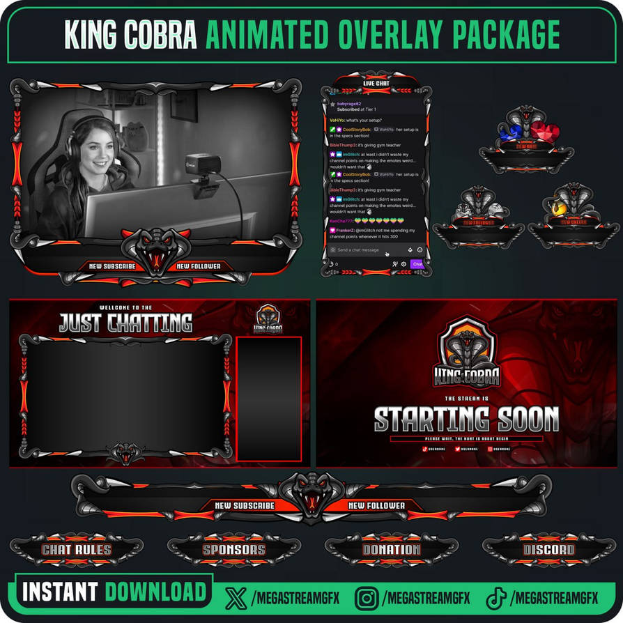 Kin Games Overlay King Cobra stream Overlay Pack by Megaxstreamgfx on DeviantArt