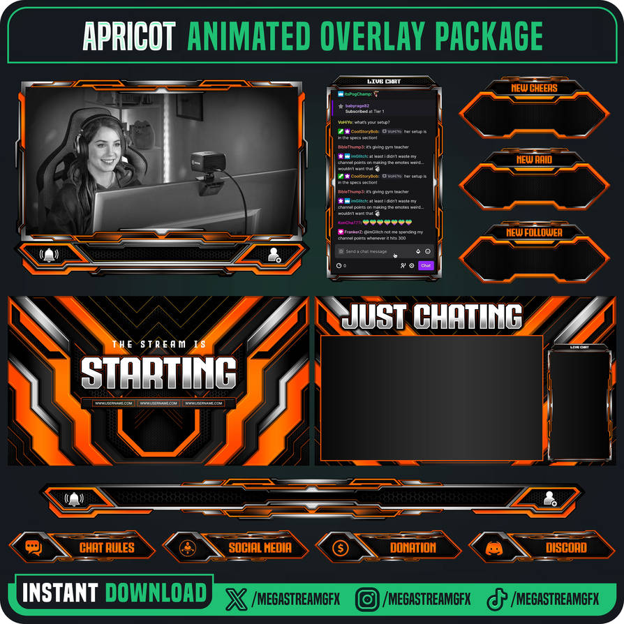 Orange Stream Overlay - Clean Overlay by Megaxstreamgfx on DeviantArt