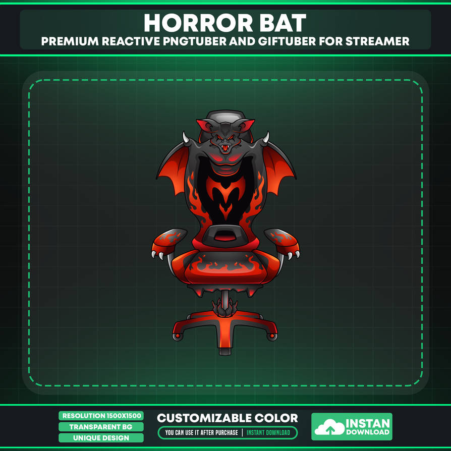 Vtuber Accessories Chair Evil Bat by Megaxstreamgfx on DeviantArt