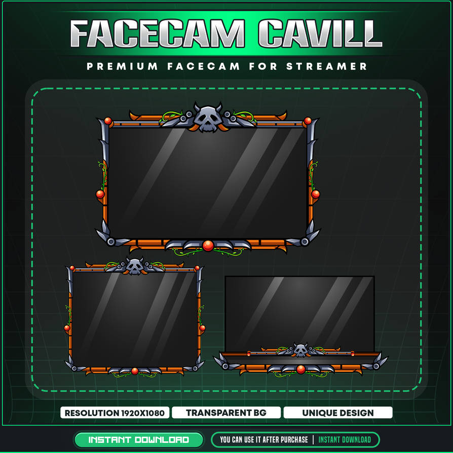 Stream Avatar Border Camera Border For Streaming - Facecam Overlay by Megaxstreamgfx on ...