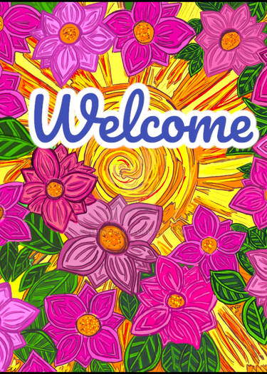 Welcome Pink Flowers