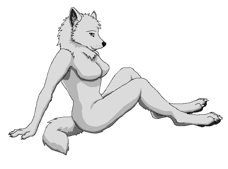 photo Female Wolf Furry Base female anthro line art by wynterfang on.