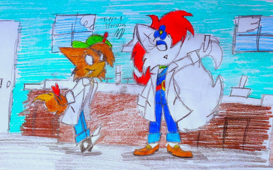 Commission: Harry and Tiera at the Lab