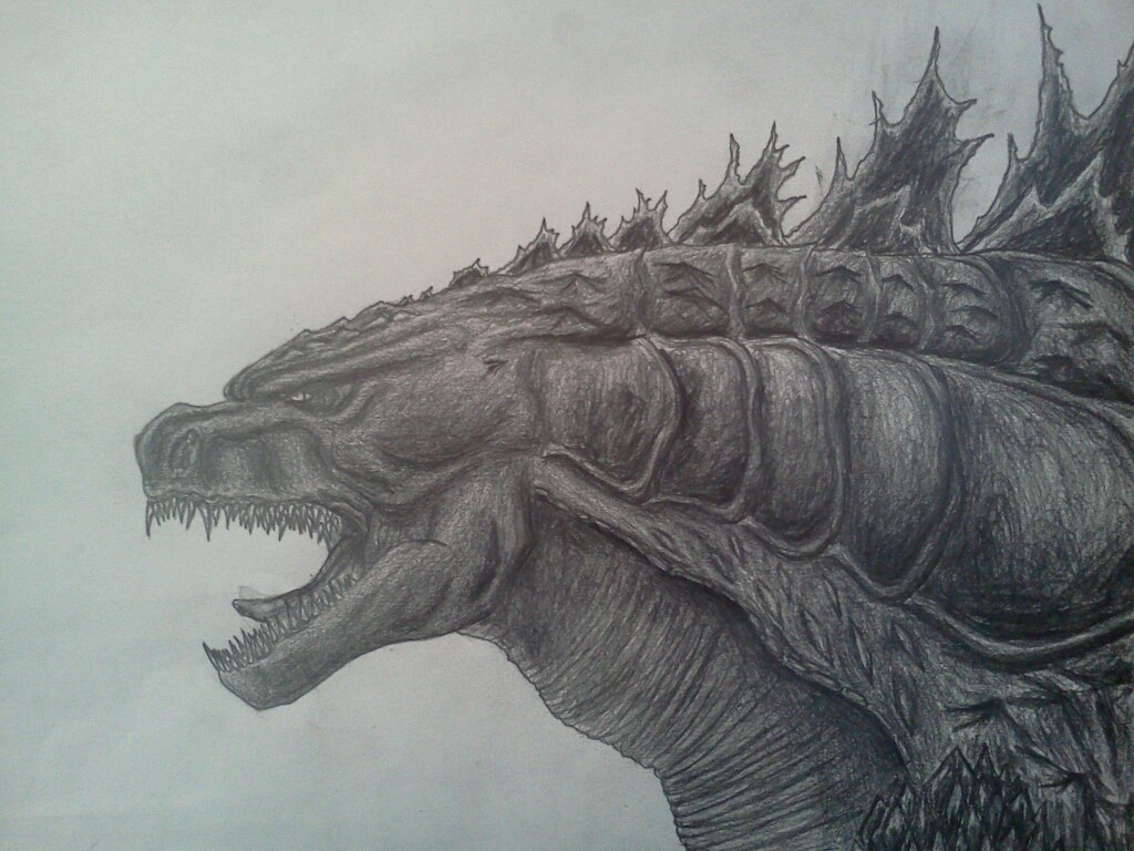 GODZILLA (2014) FINISHED DRAWING by Kongzilla2010 on DeviantArt