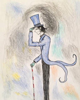 Tim Burton's Willy Wonka Anime Drawing