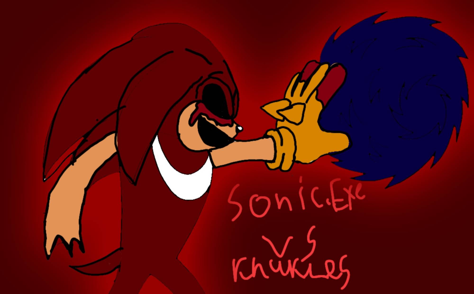 Sonic EXE VS Knuckles Soul Battle From Humanity by AlinaWerewolf on ...