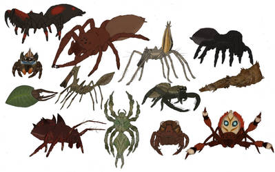 Anatomically plausible fantasy spiders