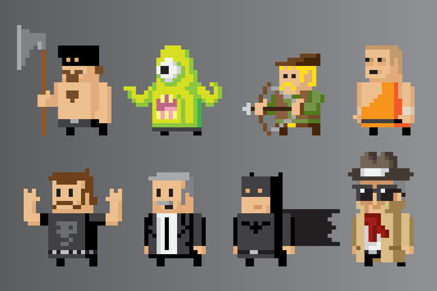 8 bit characters by goninjastudio on DeviantArt