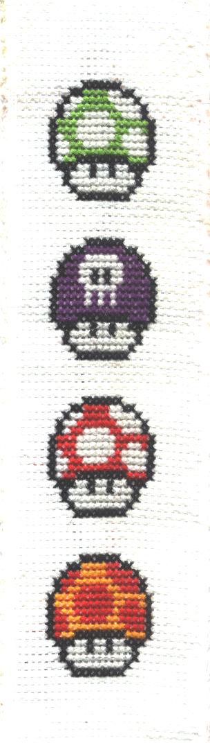 Mario's Mushrooms bookmark