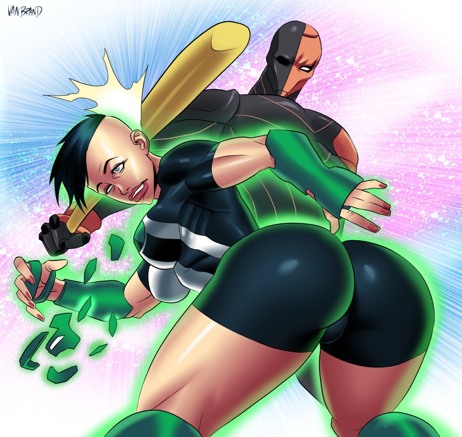 Green Lantern Rayner vs Deathstroke