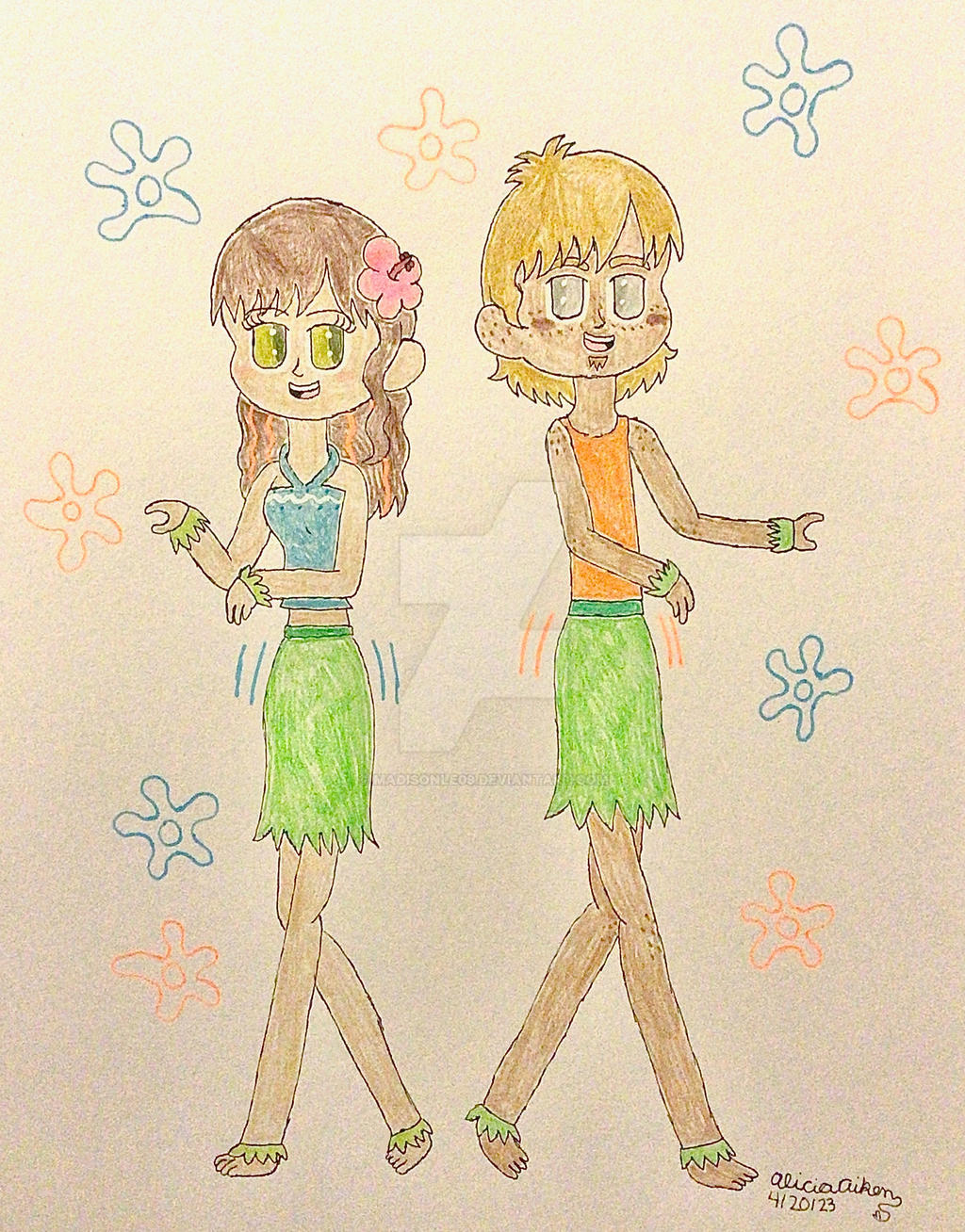 Hula Dancing Palmira and Makaio by madisonle09 on DeviantArt