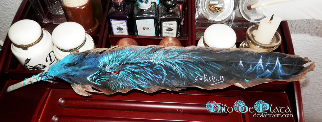 Feather painting