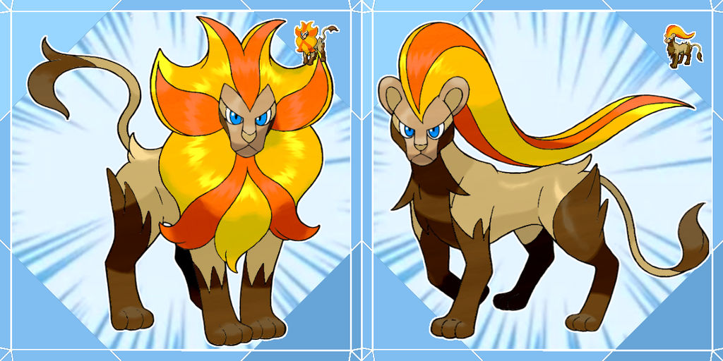 Shiny Redo: #668 Pyroar by SkydraoftheGoddesses on DeviantArt