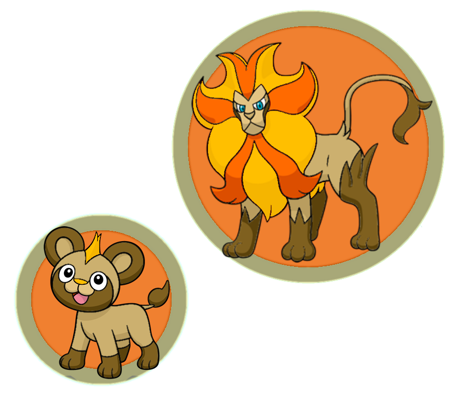 Shiny Redo: Pyroar Line by SkydraoftheGoddesses on DeviantArt