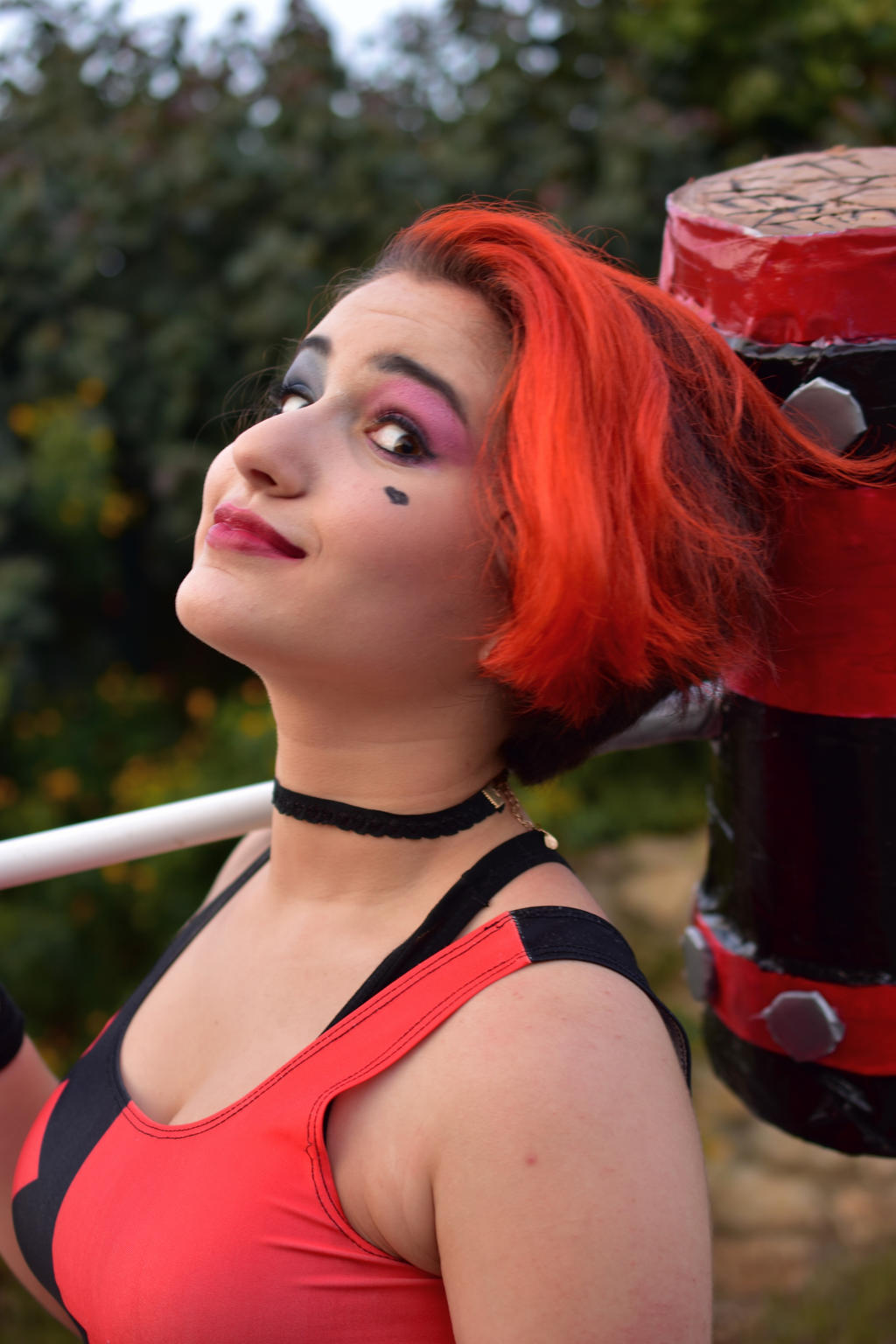 Short Hair Harley Quinn By Imaproudbookworm On Deviantart