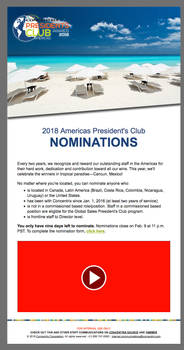 Concentrix Presidents Club Email Template